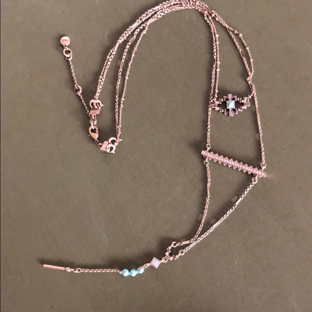 Long antique gold necklace
